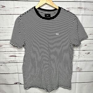Obey | Black and White Stripe Shirt Size small